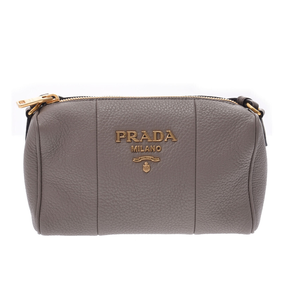 Prada Vitello Phenix leather crossbody bag argilla Gray